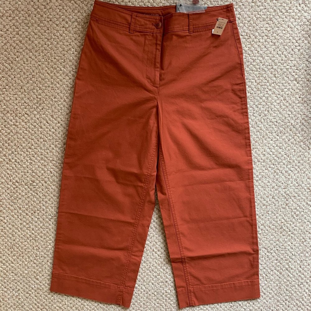 TALBOTS - Wide Leg Crop Chinos - 30” Waist - NEW with Tags